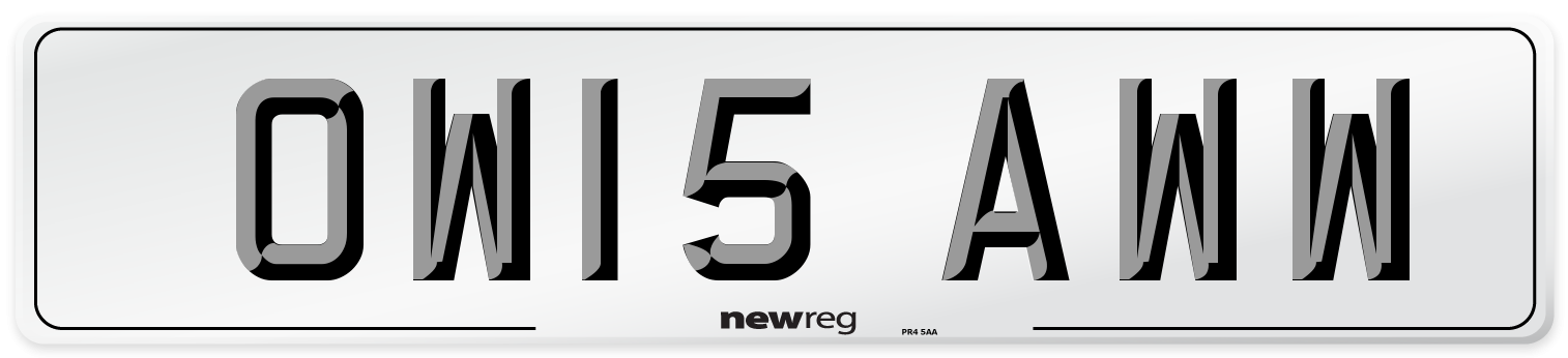 OW15 AWW Number Plate from New Reg